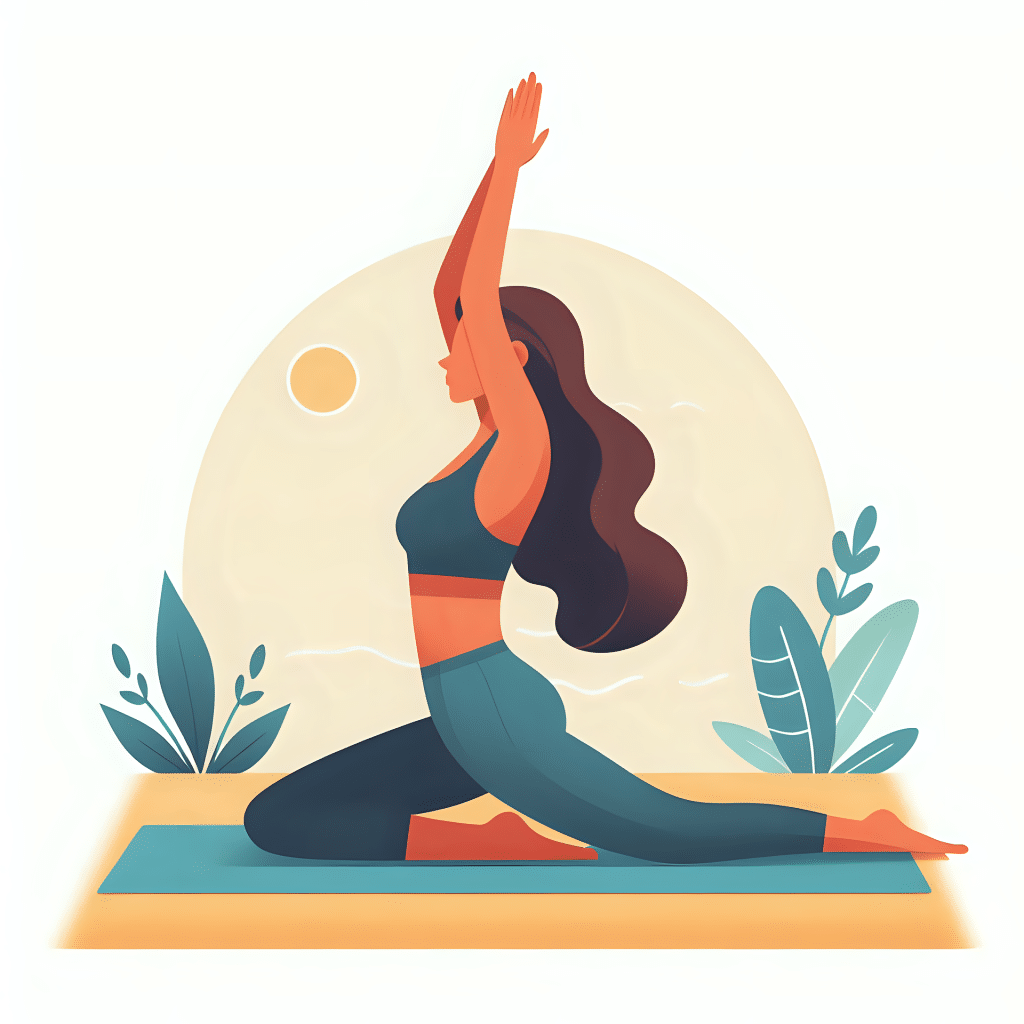AI generated image of yoga position